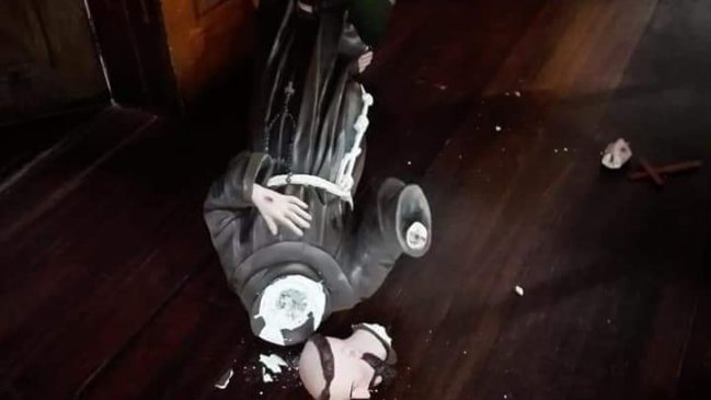 Atacan iglesia de Iquique y destruyen imagen de San Francisco de Asís