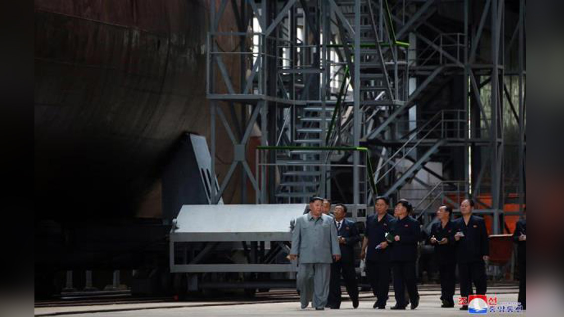 Kim Jong-un envió un aviso a EEUU con la puesta en escena de un nuevo submarino