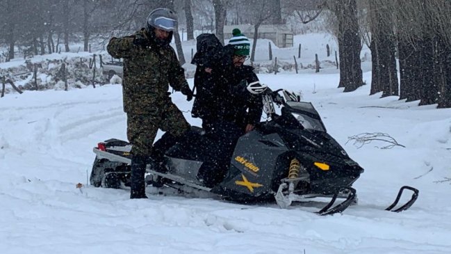 Más de 1.700 personas siguen aisladas por la nieve en La Araucanía