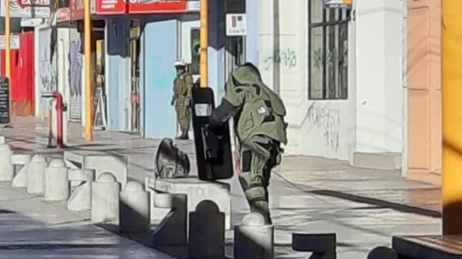 Paquete sospechoso movilizó al GOPE al centro de Calama