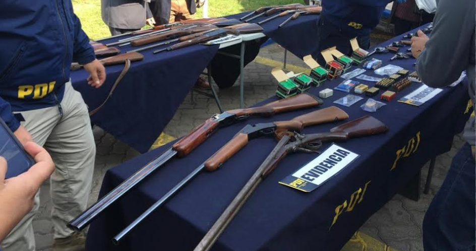 PDI incautó 41 armas que estaban inscritas a nombre de personas fallecidas en Los Andes