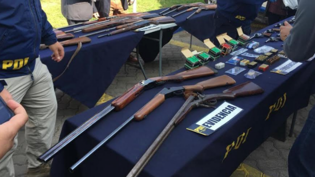 PDI incautó 41 armas que estaban inscritas a nombre de personas fallecidas en Los Andes