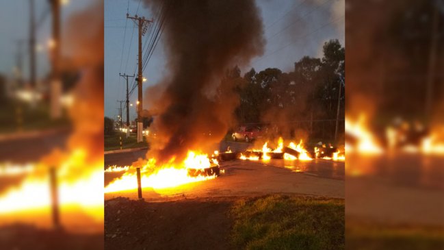 Ley de la Jibia: Pescadores industriales volvieron a protestar con barricadas en Talcahuano