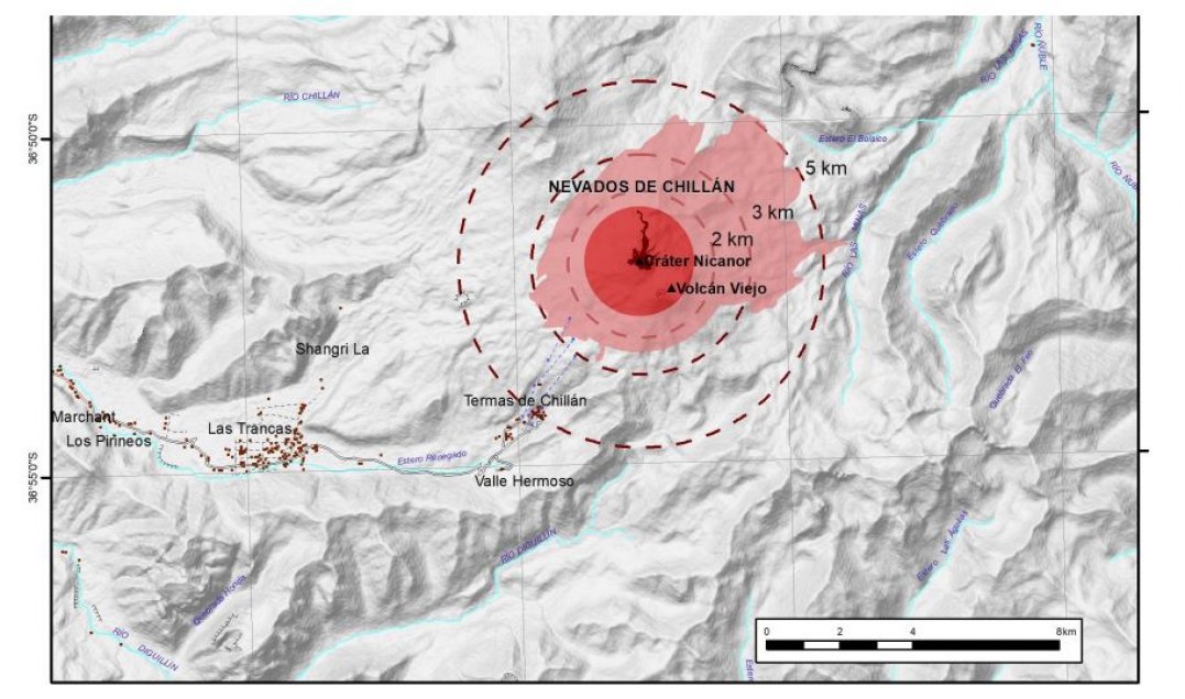 Volcán Chillán: Amplían área de restricción al cráter activo