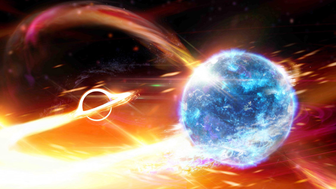 Como Pac-Man: Detectan agujero negro tragando una estrella de neutrones