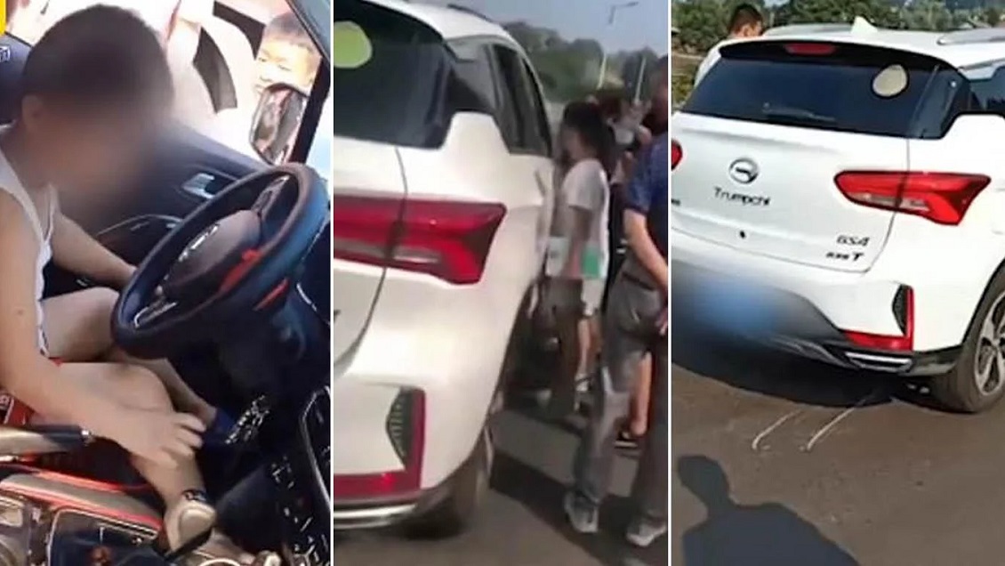 Papás dejaron en la casa a un niño de cinco años: Fue a buscarlos en auto y atropelló a un familiar