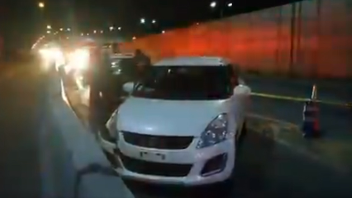 Persecución policial tras una serie de asaltos terminó en accidente en Acceso Sur