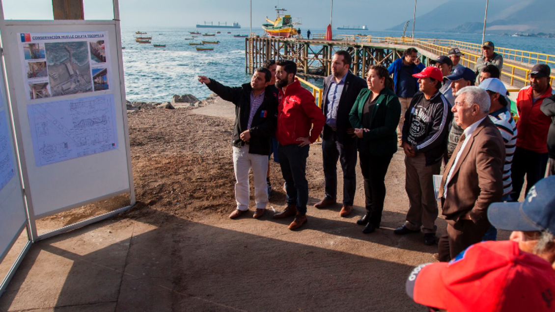 Ejecutarán obras de conservación del muelle y la caleta de pescadores en Tocopilla