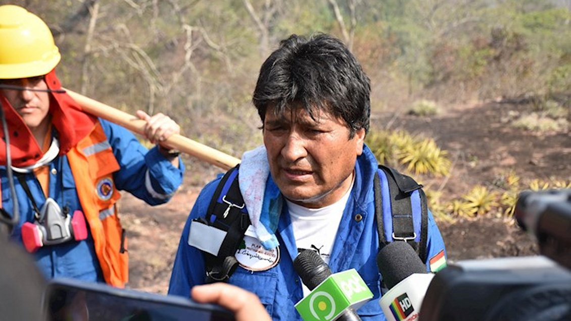 Evo Morales a lo Bolsonaro: Dice que incendios son provocados para afectarlo