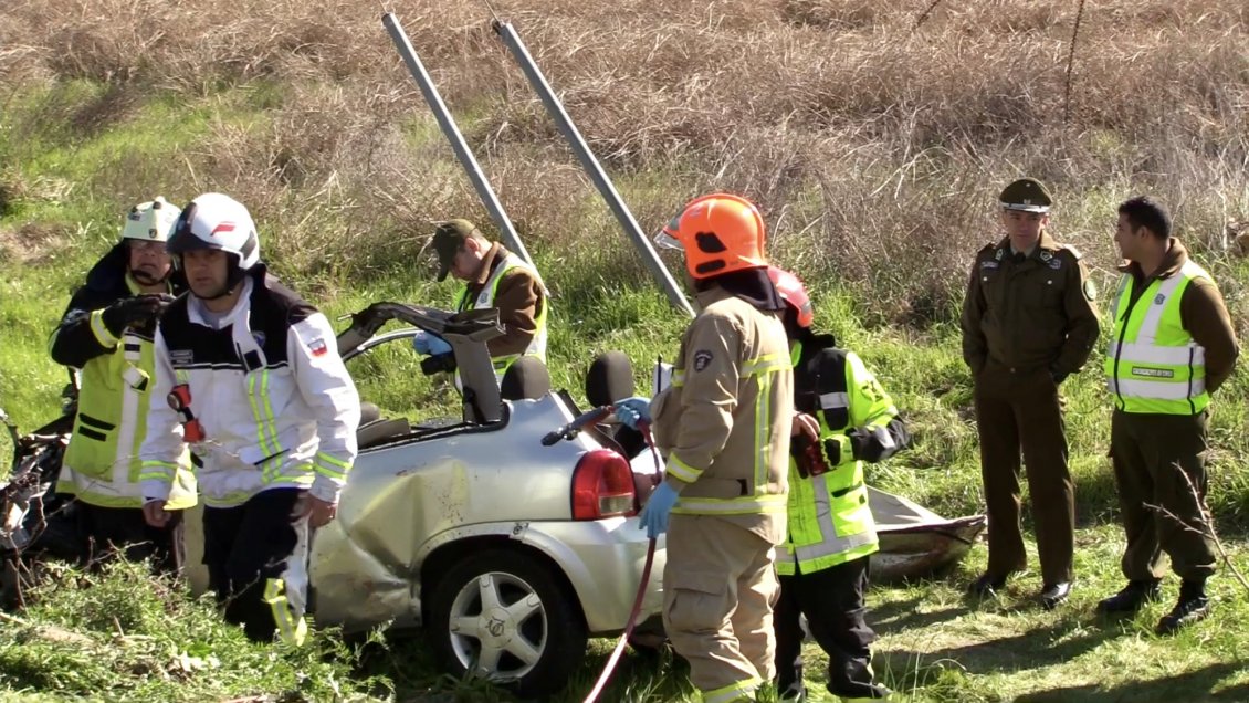 Carabineros identifica a las tres víctimas del accidente carretero en Peralillo