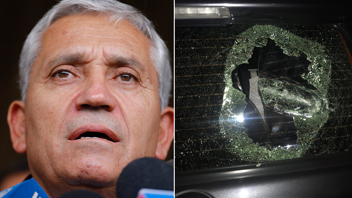 Comitiva del director de la PDI fue atacada por encapuchados en Santiago