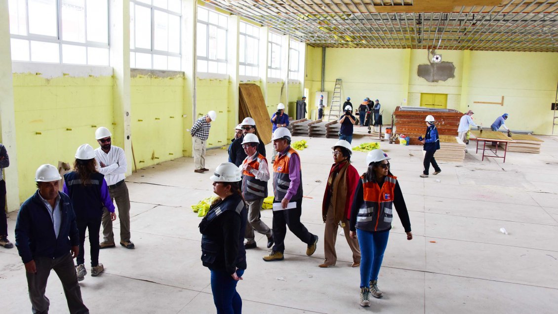 Remodelación del liceo A-1 Octavio Palma Pérez de Arica presenta un 87 por ciento de avance