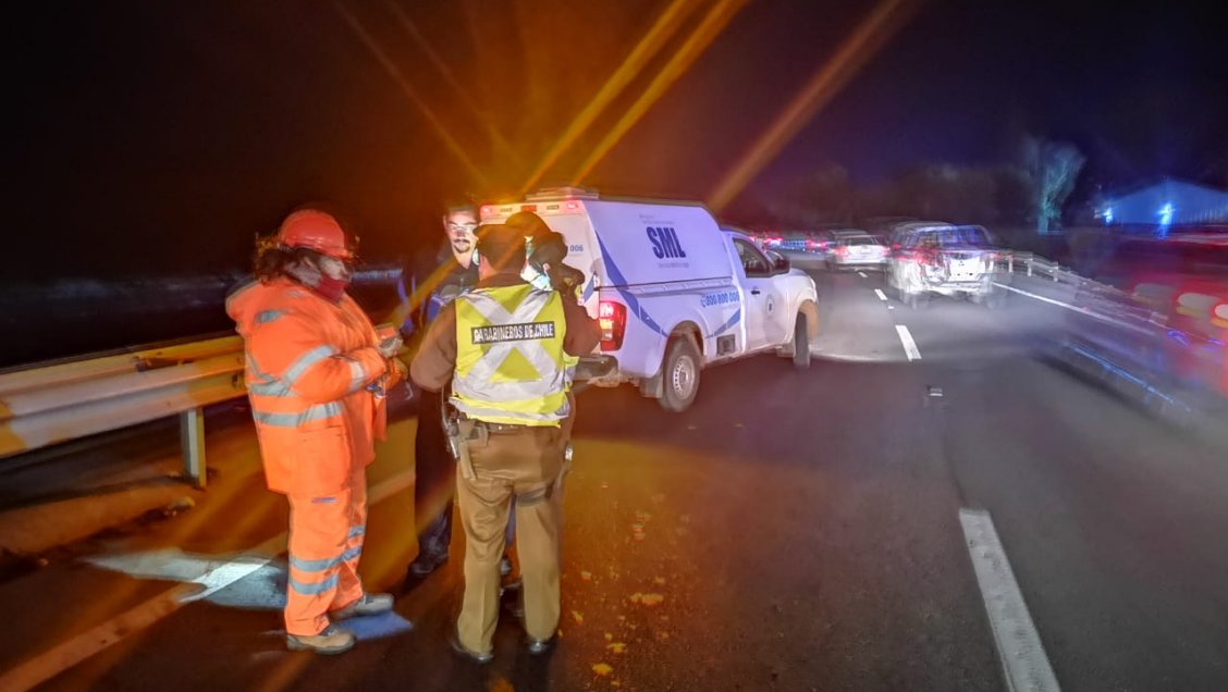 Adulto mayor falleció tras ser atropellado en la Ruta 5 Sur