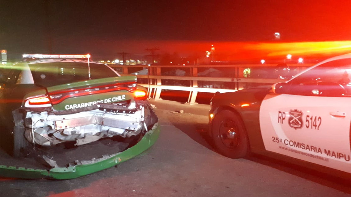 Tres patrullas de Carabineros chocaron entre sí durante procedimiento policial