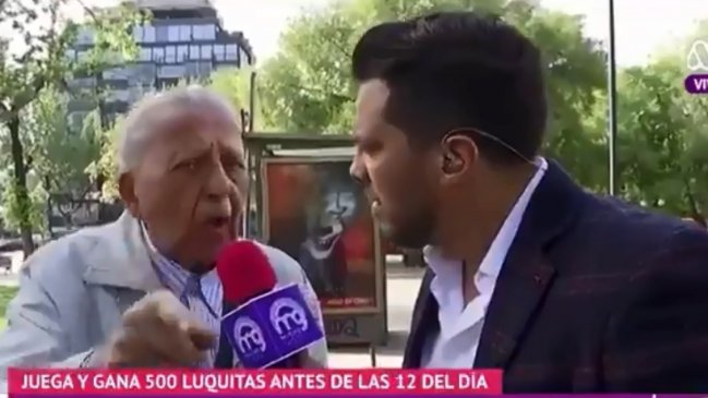 Peatón molesto con Piñera interrumpió matinal 