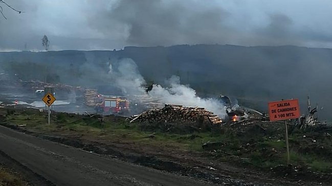 Siete maquinarias forestales sufren ataque incendiario en Capitán Pastene