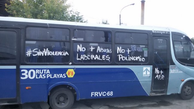 Baja adhesión registró el paro de la locomoción colectiva licitada del Gran Concepción