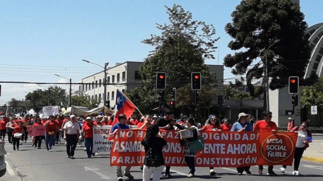 Trabajadores de Chillán pidieron asamblea constituyente en jornada de paro nacional