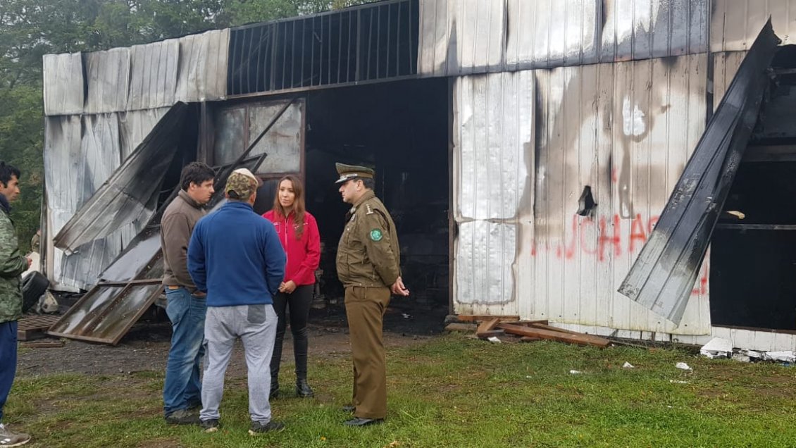 Presentan querellas por incendio e incendio terrorista en La Araucanía
