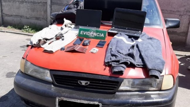 San Carlos: Ladrón fue detenido infraganti con un televisor, notebooks y celulares robados