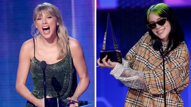 Taylor Swift y Billie Eilish arrasaron en los American Music Awards