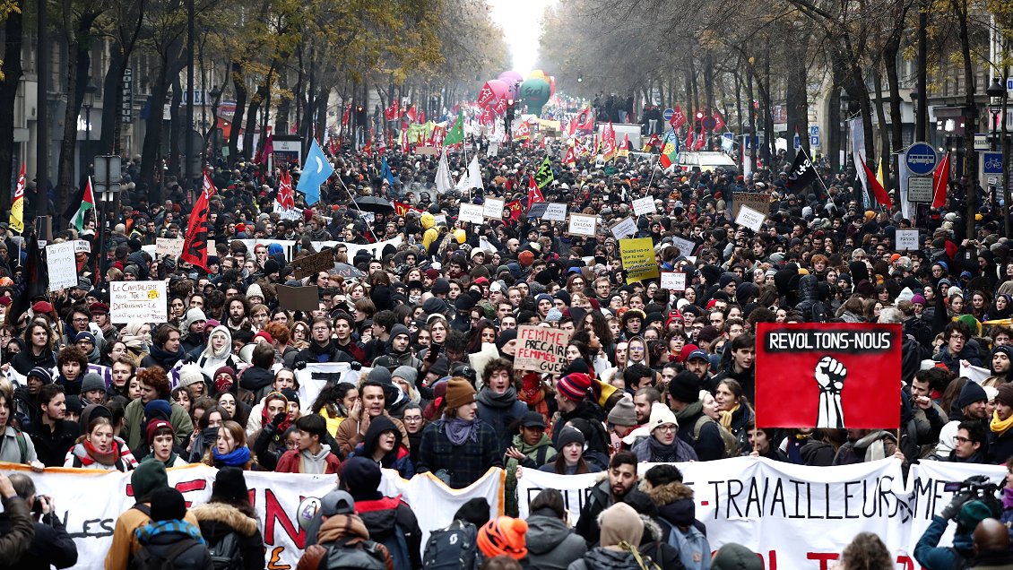 Francia: Entre 800 mil y 1,5 millones de personas marcharon contra reforma de pensiones