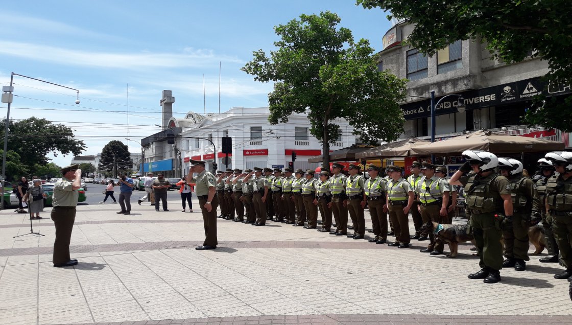 Fin de Año: Carabineros aumentará 30% sus patrullajes en el centro de Chillán