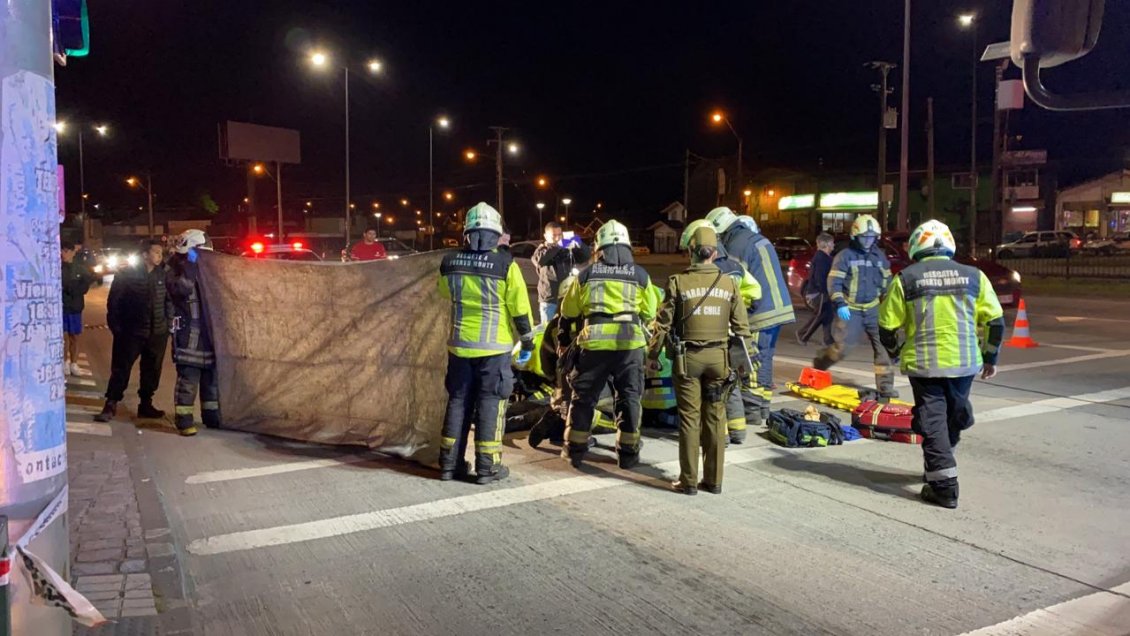 Hombre murió tras ser atropellado por un automóvil en Puerto Montt
