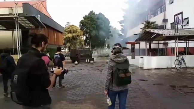 Temuco: Incidentes entre alumnos y Carabineros en Universidad de La Frontera