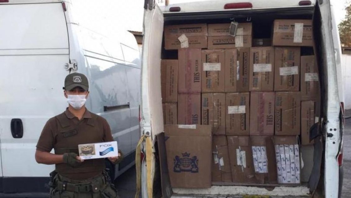 Incautan más de 191 millones de pesos en cajetillas de contrabando en la Ruta 5 Norte