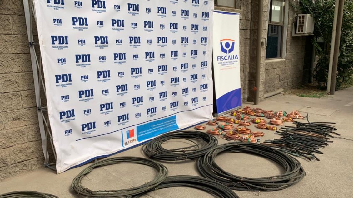 Roban cables desde línea férrea en O'Higgins: Un detenido