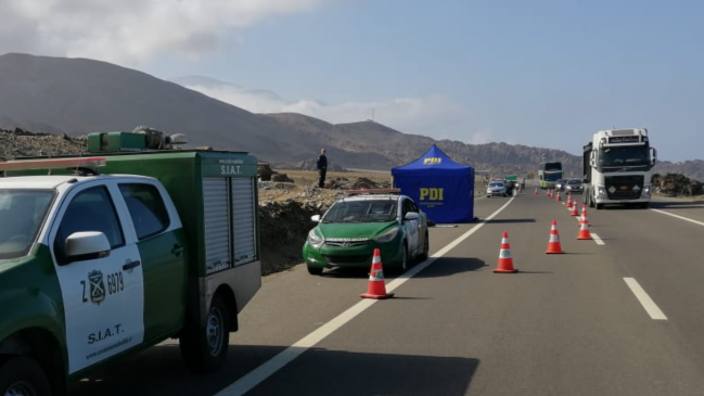 Joven falleció tras ser atropellado en la carretera que une Tocopilla con Antofagasta