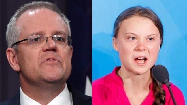 Primer ministro australiano y Greta Thunberg se enfrentan por la crisis climática