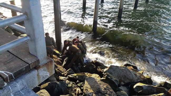 Adulto mayor falleció ahogado, pese a ser rescatado del mar por carabinero