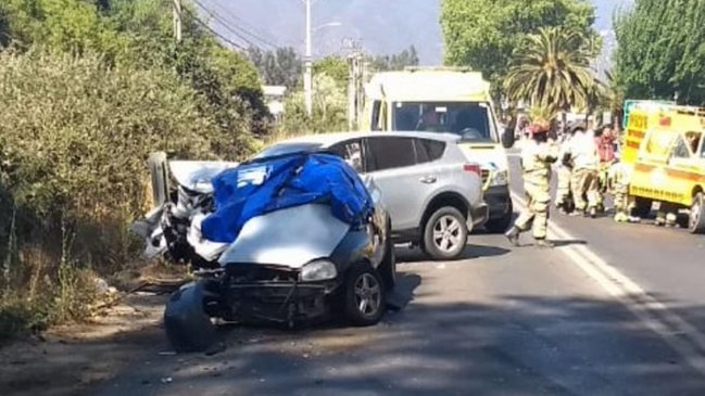Violenta colisión frontal dejó tres fallecidos en Puchuncaví