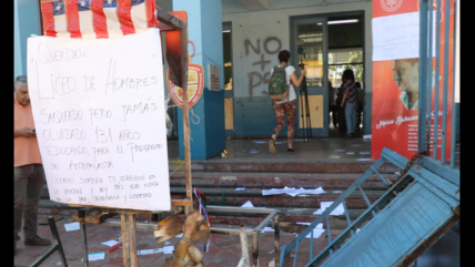   Así fue vandalizado el Liceo Mario Bahamonde de Antofagasta, sede PSU 