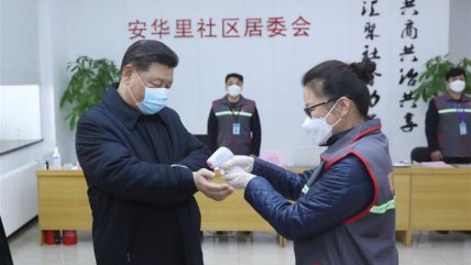  Coronavirus: Xi Jinping hizo sorpresiva aparición con mascarilla  