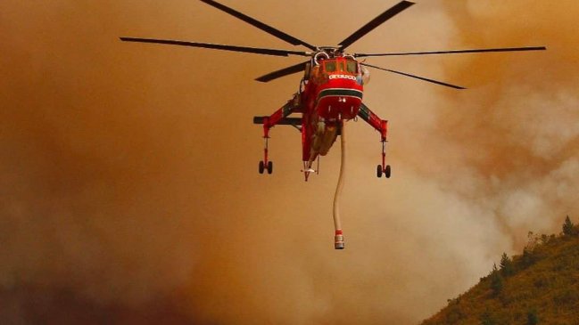 Incendio forestal obligó a suspender inicio de clases en sector de Curicó