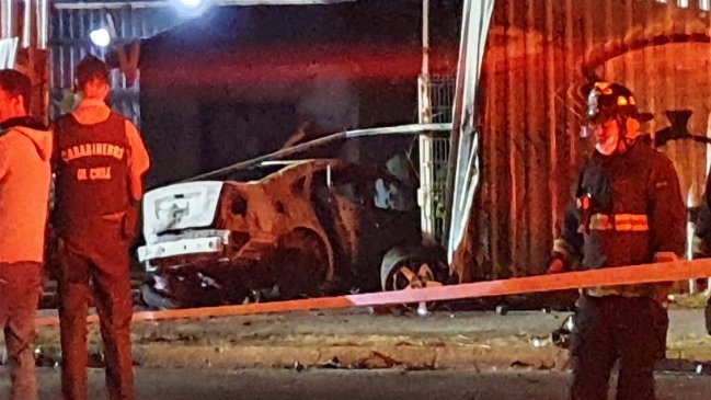 Dos personas mueren calcinadas en accidente de tránsito en La Pintana