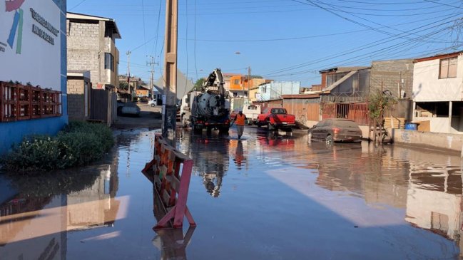 Segunda rotura de matriz en menos de 24 horas afecta al mismo sector de Antofagasta