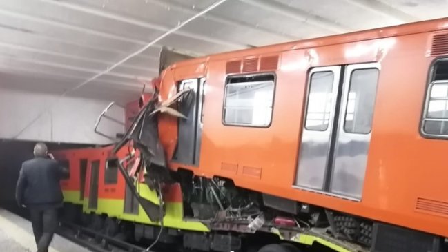 Un muerto tras choque de trenes en el Metro de Ciudad de México