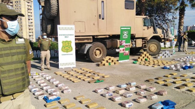 Carabineros recuperó vehículo robado e incautó 600 kilos de droga en zona fronteriza de Antofagasta