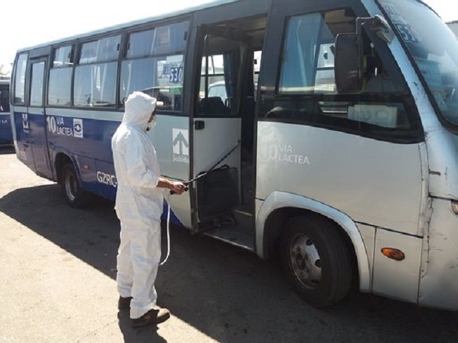 Locomoción colectiva del Biobío será sanitizada dos veces al día