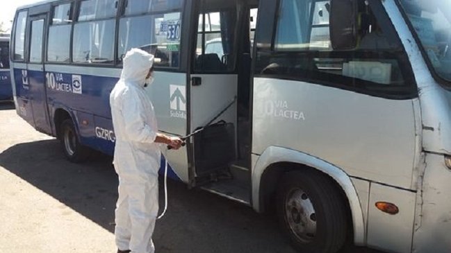 Locomoción colectiva del Biobío será sanitizada dos veces al día
