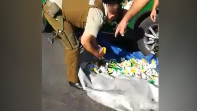 Carabineros incautó alimentos Junaeb que se vendían en feria libre