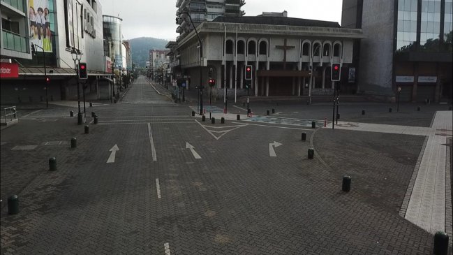 Temuco amaneció desierto tras su primer día de cuarentena total
