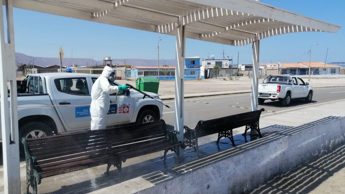 Cinco caletas al sur de Iquique han sido sanitizadas