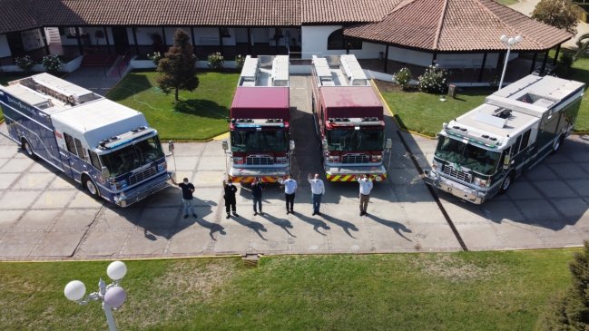 Cinco carros de especialidades reforzarán labores de Bomberos en O'Higgins