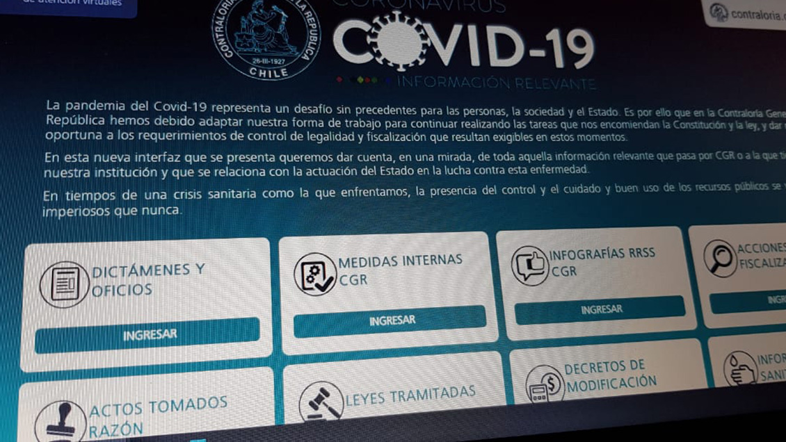 Contraloría lanzó plataforma que compila datos sobre el Covid-19