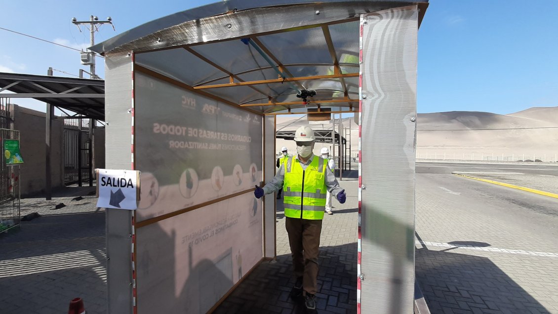 Tunel sanitizador comenzó a operar en el antepuerto del Terminal Puerto Arica